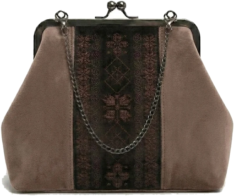 Саквояж Оберіг, оксамит капучино